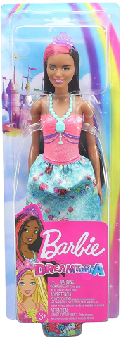 Jocuri si jucarii - Barbie Dreamtopia - Papusa Printesa Bruneta cu Tiara