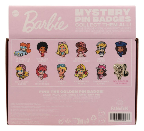 Barbie Mystery Pin Badges Blind Box Display (12) [1]