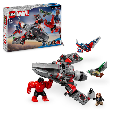 LEGO Marvel Super Heroes - LEGO Marvel Batalia dintre Capitanul America si Hulk Rosu 76292