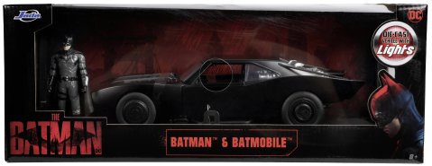 Figurine - Batman The Batman 2022 Batmobile 1:18 + Figurina Batman