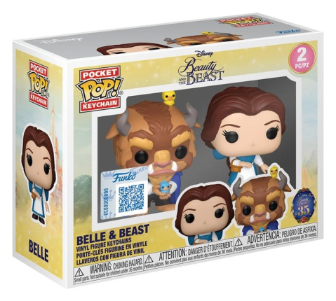 Fashion & Accessories - Beauty and the Beast POP! Vinyl Keychain 2-Pack Belle & Beast 4 cm