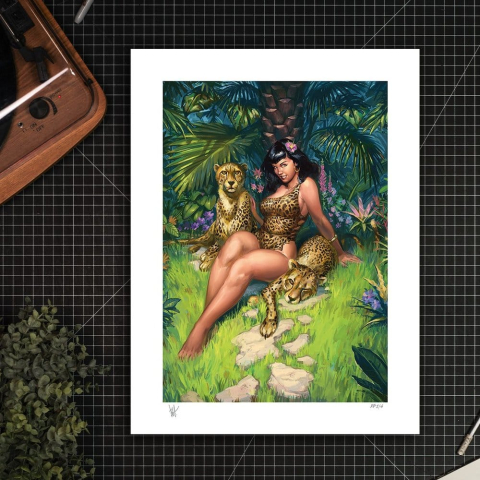 Bettie Page Fine Art Print Jungle Bettie 46 x 61 cm - unframed [0]