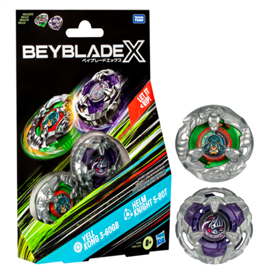 Hasbro - Beyblade X Yell Kong 3-60GB and Helm Knight 5-80T TopDual Pack Set
