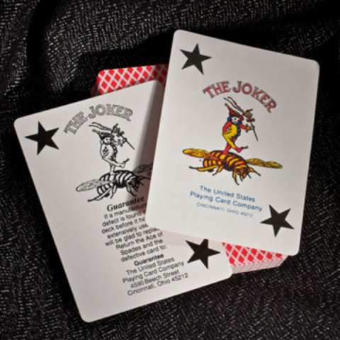 Bicycle - Bee Jumbo Poker Cards Red/Blue [7]