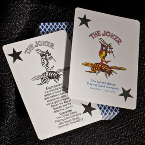Bicycle - Bee Jumbo Poker Cards Red/Blue [6]