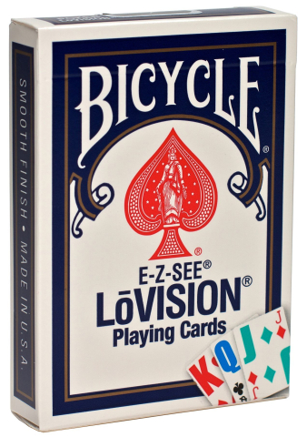 Board Games - Bicycle - E-Z-SEE Lovision Poker Cards (Rosu/Albastru)
