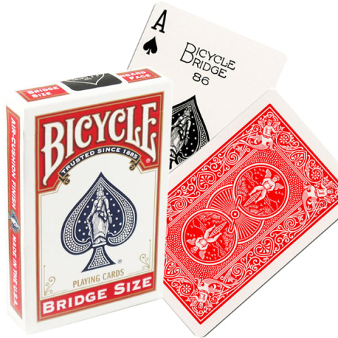 Bicycle - Rider Back Bridge Size Poker Cards Rosu/Albastru [1]