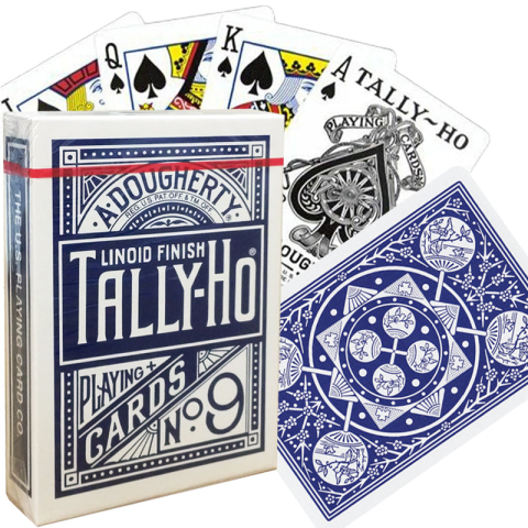 Board Games - Bicycle – Tally-Ho Fan Back Playing Cards (Red / Blue)