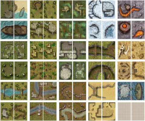 Big Book of Battle Mats: Wrecks & Ruins – Carte cu 60 de harti RPG [3]