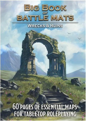 D&D si Alte RPG - Big Book of Battle Mats: Wrecks & Ruins – Carte cu 60 de harti RPG