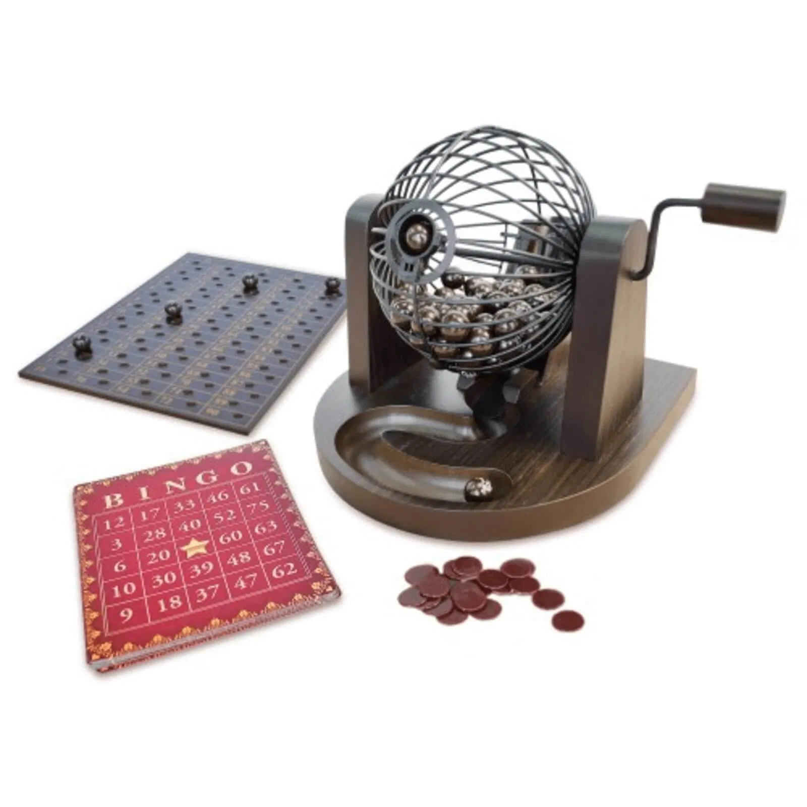 Board Games - Bingo Deluxe din lemn – 90 bile, editie premium