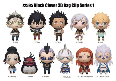 Black Clover 3D Foam Bag Clips Serie 1 Display (24) [1]