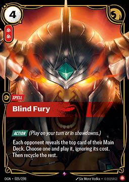 Singles Trading Card Games - Blind Fury Origins - Singles 025