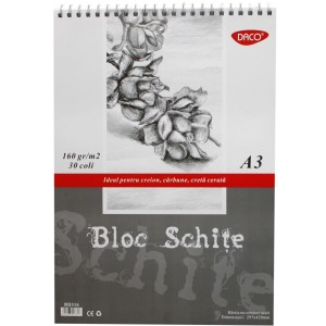 Rechizite, Creativitate, Hobby - BLOC A3 SCHITE 160G 30 FILE DACO BD316