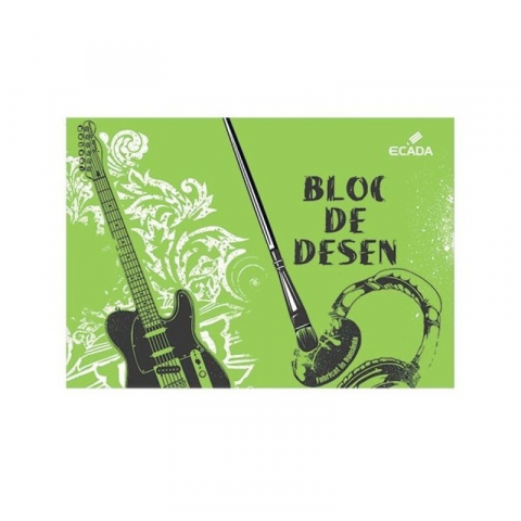 Reduceri - Bloc desen ECADA A4 15 file hartie 120 g/mp coperta carton