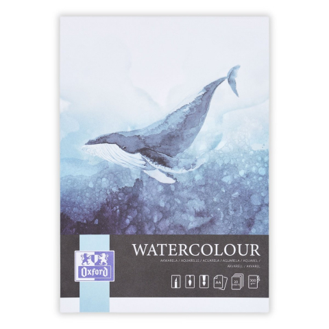 Rechizite, Creativitate, Hobby - Bloc desen Watercolour A4 – 20 file, 300g/mp, Oxford Artistic