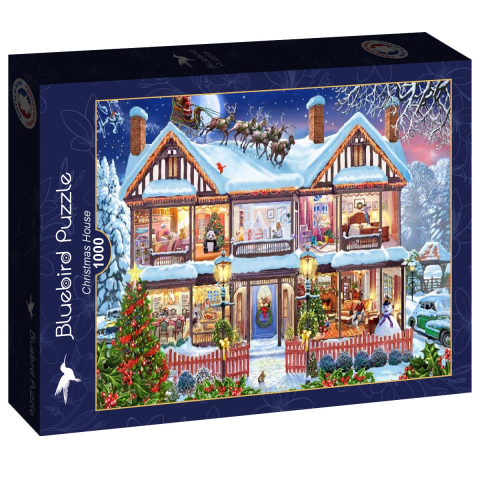 Puzzle 1000 piese - Bluebird Puzzle – Christmas House 1000 piese