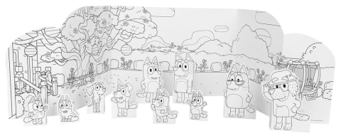 PRECOMENZI - Bluey Colouring and Play World Set