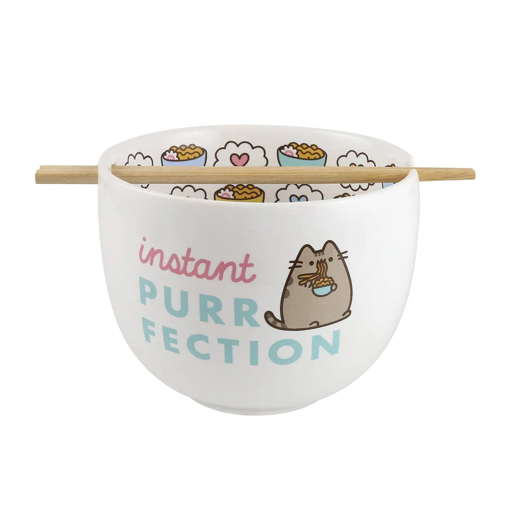Pop Culture - Bol Ramen Pusheen cu Betisoare Bamboo Ceramica