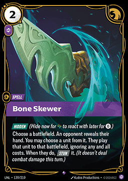 Singles Trading Card Games - Bone Skewer Unleashed - Singles 139