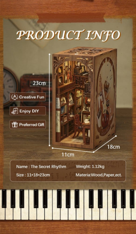 Book Nook The Secret Rhythm 23 x 11 cm [8]