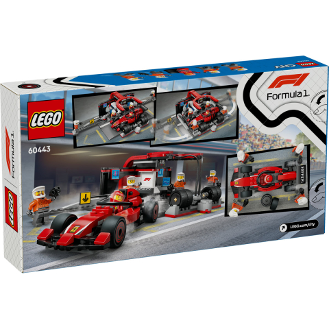LEGO City Boxă şi mecanici F1 cu maşină Ferrari 60443 [2]