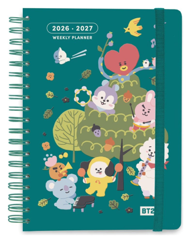 Casa si Cadouri - BT21 School Diary weekly planner 2026/2027 A5