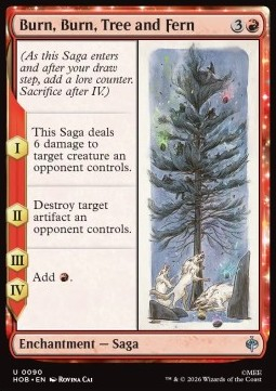 Singles Trading Card Games - Burn, Burn, Tree and Fern The Hobbit - Singles 90 FOILED