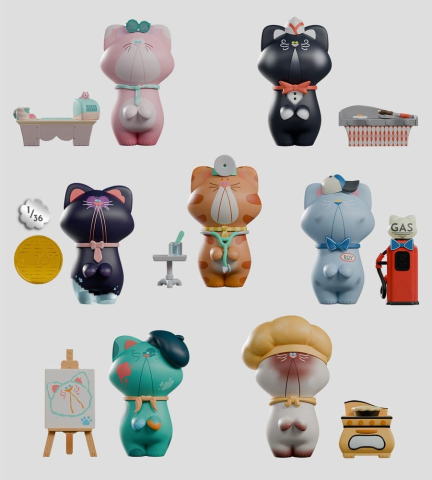 Business Boy Mini Figures S1 8 cm Blind Box Display (6) [11]