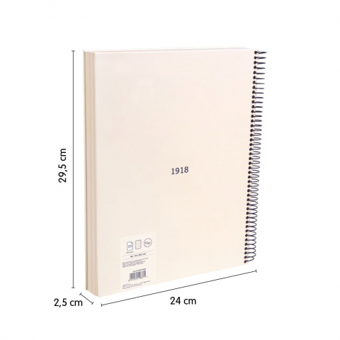 Caiet A4 dictando MILAN 120 file spira coperta rigida bej (colectia 430) [2]