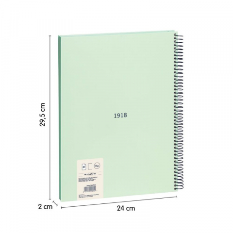 Caiet MILAN Serie 1918 A4 80 file velin spira coperta carton rigida [1]