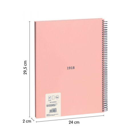 Caiet MILAN Serie 1918 A4 80 file velin spira coperta carton rigida [1]