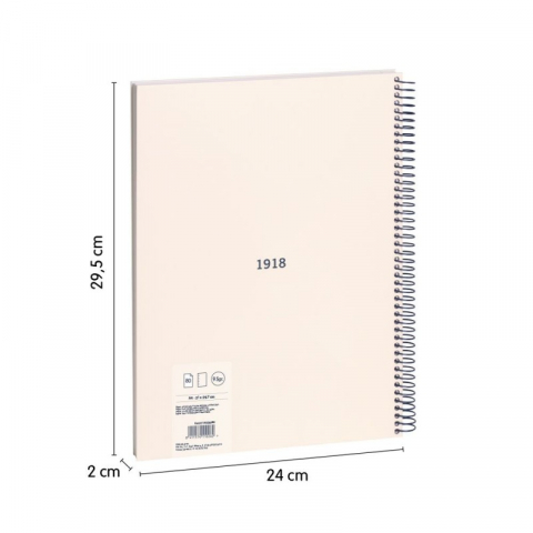 Caiet MILAN Serie 1918 A4 80 file velin spira coperta carton rigida [2]