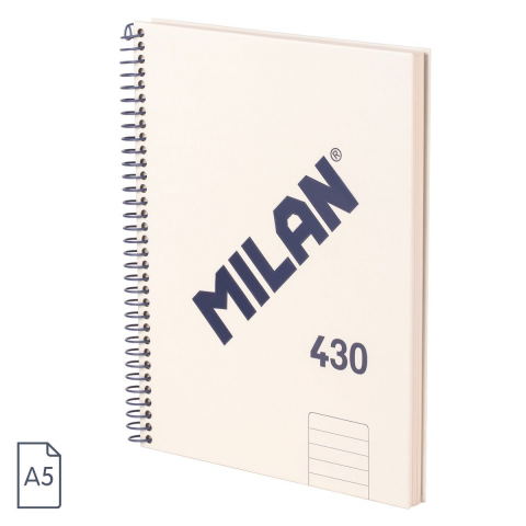 Reduceri - Caiet MILAN Serie 1918 A5 80 file dictando spira coperta carton rigida