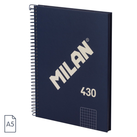 Caiete - Caiet MILAN Serie 1918 A5 80 file matematica spira coperta carton rigida