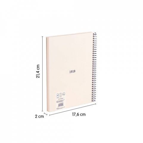 Caiet MILAN Serie 1918 A5 80 file matematica spira coperta carton rigida [1]