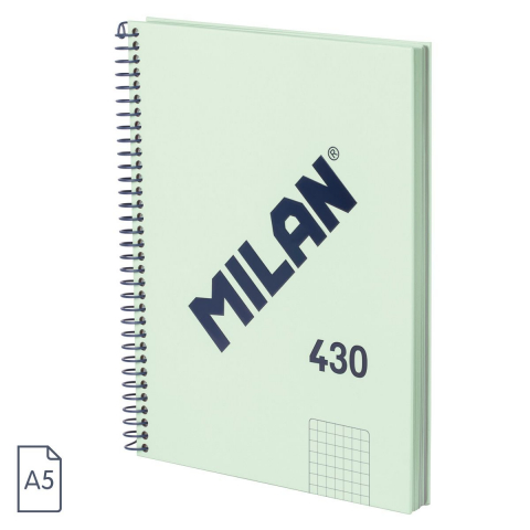 Reduceri - Caiet MILAN Serie 1918 A5 80 file matematica spira coperta carton rigida