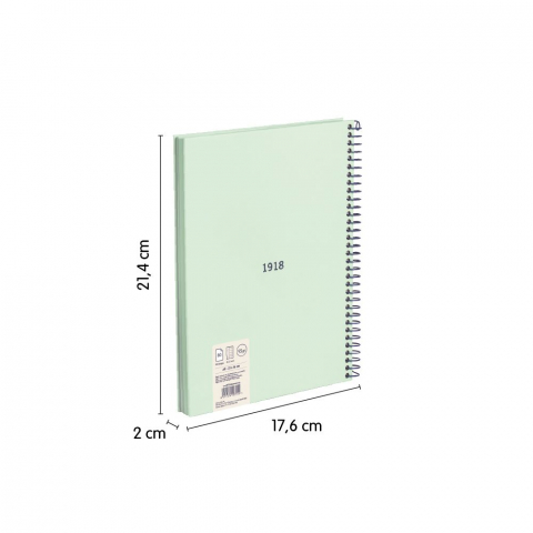 Caiet MILAN Serie 1918 A5 80 file matematica spira coperta carton rigida [1]