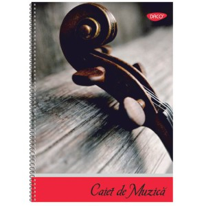 Rechizite, Creativitate, Hobby - CAIET MUZICA A4 24 FILE SPIRA DACO CT301