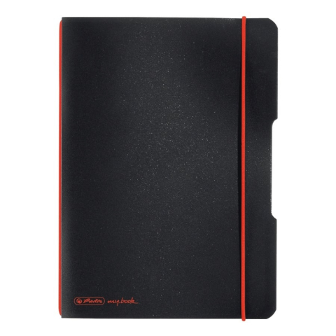 Rechizite, Creativitate, Hobby - CAIET MY.BOOK FLEX A5 40F PATRATELE NEGRU CU LOGO ROSU