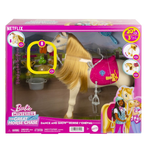 Papusi si Barbie - Cal Interactiv Barbie Mysteries Tornado cu Sunete si Accesorii