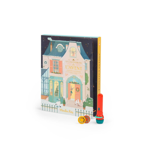 Jocuri si jucarii - Calendar de Advent Lanterna si 23 de discuri cu povesti Mica scoala de dans Moulin Roty
