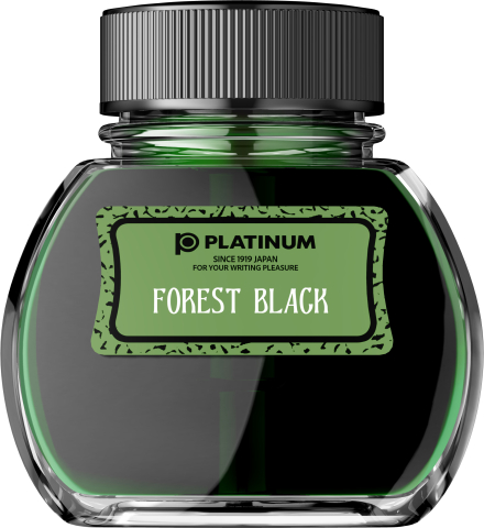 Stilouri, cerneala si accesorii - Calimara 60 ml Platinum Classic Ink Forest Black
