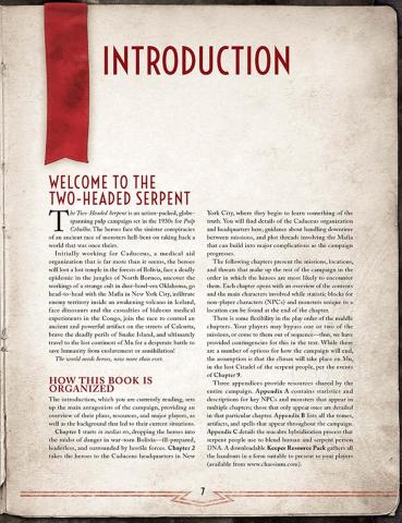 Call of Cthulhu: The Two-Headed Serpent Campaign Book - Pulp Cthulhu RPG [2]