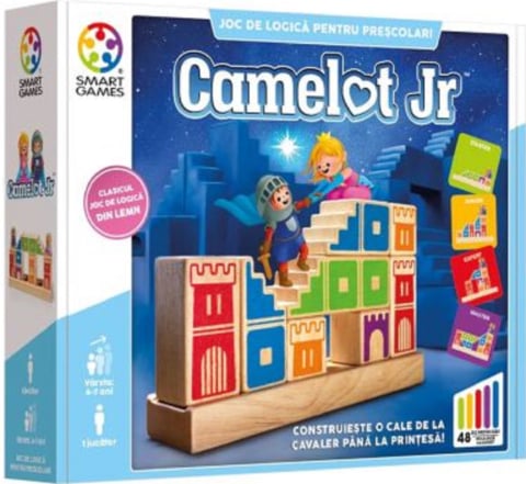 Smart Games - Camelot Jr – Joc de logica din lemn cu 48 de provocari