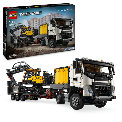 LEGO - Camionul FMX si excavatorul electric EC230 de la Volvo