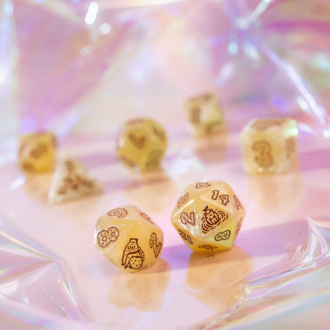 Capybara Dice Set of 7 Sleepie [3]