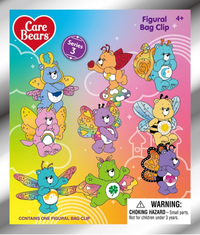 Fashion & Accessories - Care Bears 3D PVC Bag Clips Series 3 Blind Bag Display (24)