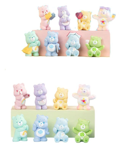 PRECOMENZI - Care Bears Blind Box Mini Figures Little Things Cubby Face Series 5 cm Display (6)