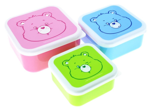 Noutati - Care Bears Set 3 Cutii pentru Gustari - Snack Box